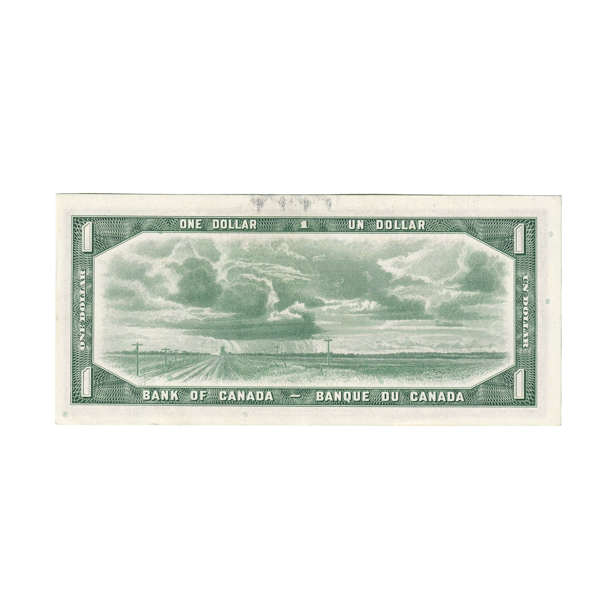 BC-37b 1954 Canada $1 Beattie-Rasminsky, K/O, AU-UNC (AU55)