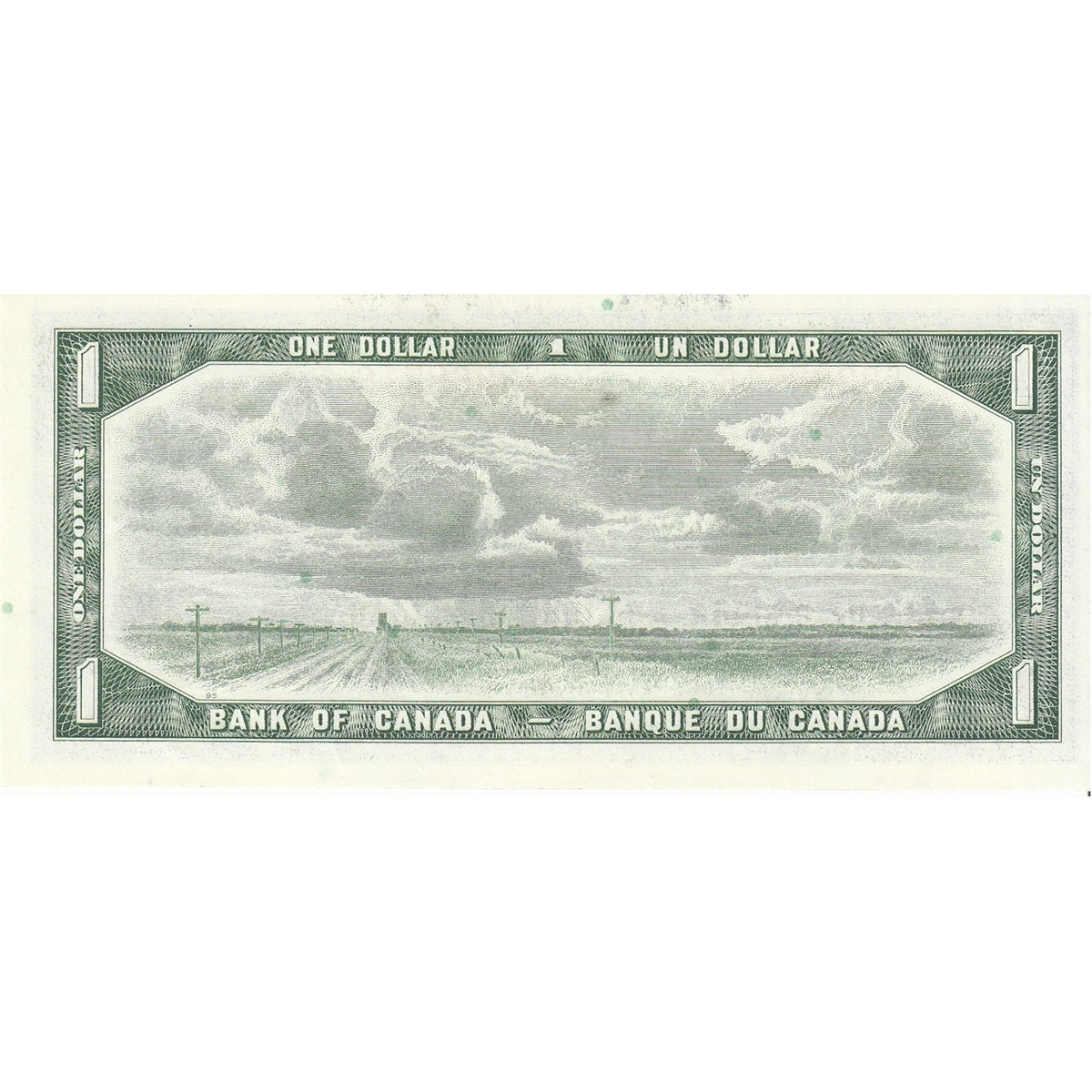 BC-37b-i 1954 Canada $1 Beattie-Rasminsky, C/Z, Uncirculated (MS60)