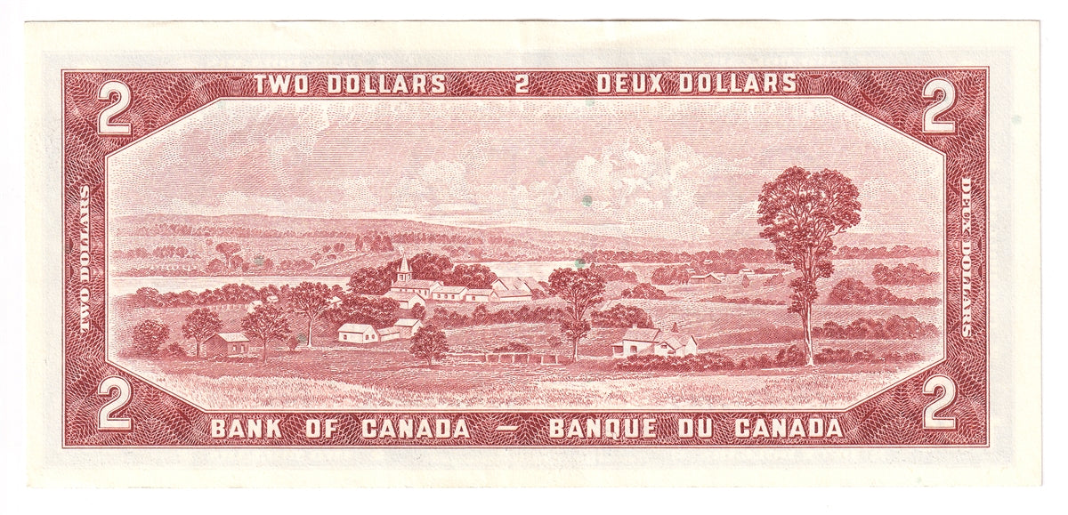 BC-38b 1954 Canada $2 Beattie-Rasminsky, W/U, EF-AU (EF45)