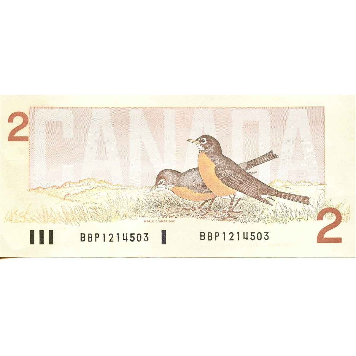 BC-55b 1986 Canada $2 Thiessen-Crow, BBP with Large B's, VF-EF (VF30)