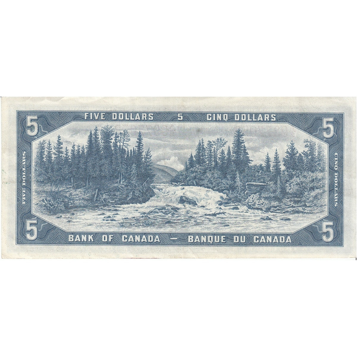 BC-39b 1954 Canada $5 Beattie-Rasminsky, A/S, VF-EF (VF30)