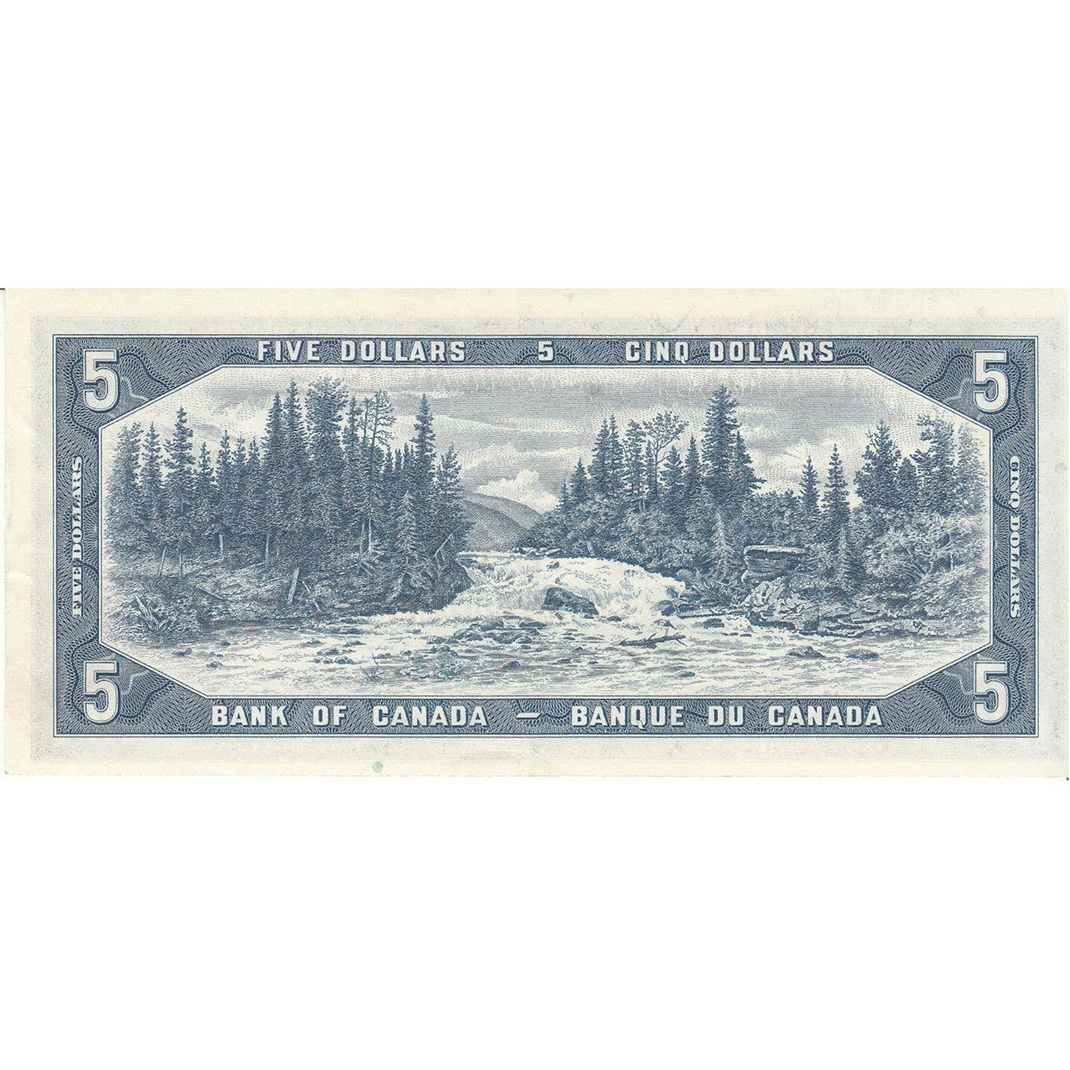 BC-39b 1954 Canada $5 Beattie-Rasminsky, R/X, Almost Uncirculated (AU50)