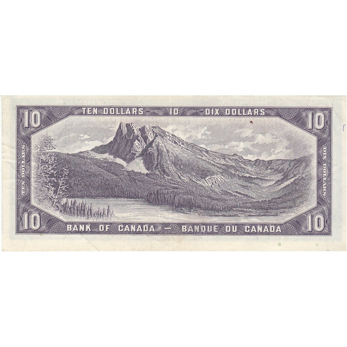 BC-40b 1954 Canada $10 Beattie-Rasminsky, K/T, VF-EF (VF30)