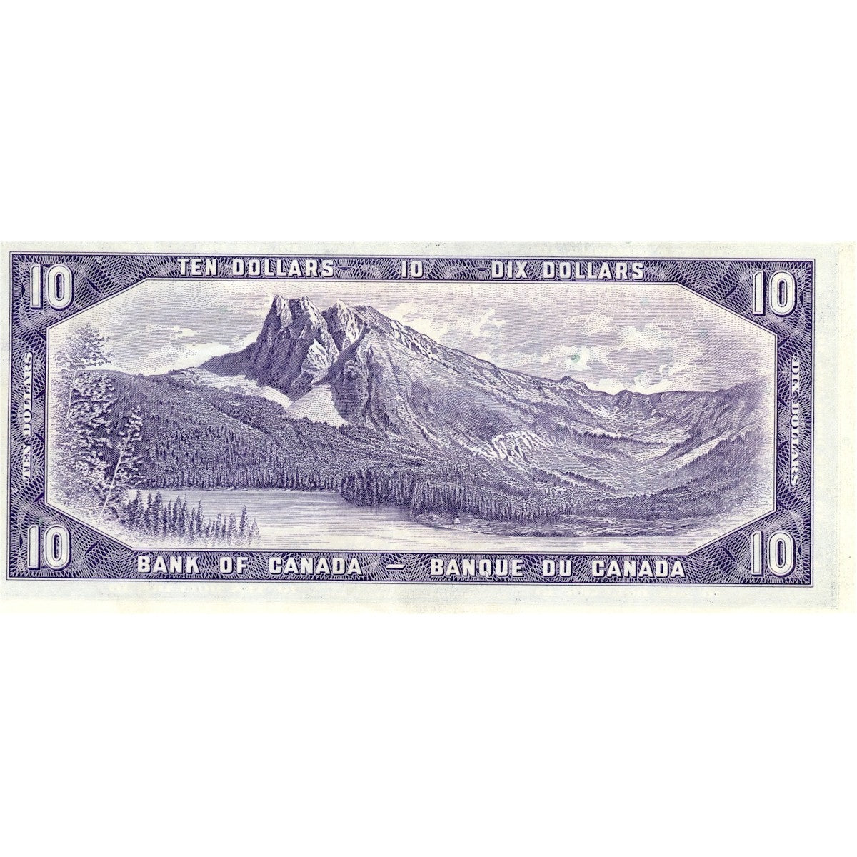 BC-40bA 1954 Canada $10 Beattie-Rasminsky, *B/D, VF-EF