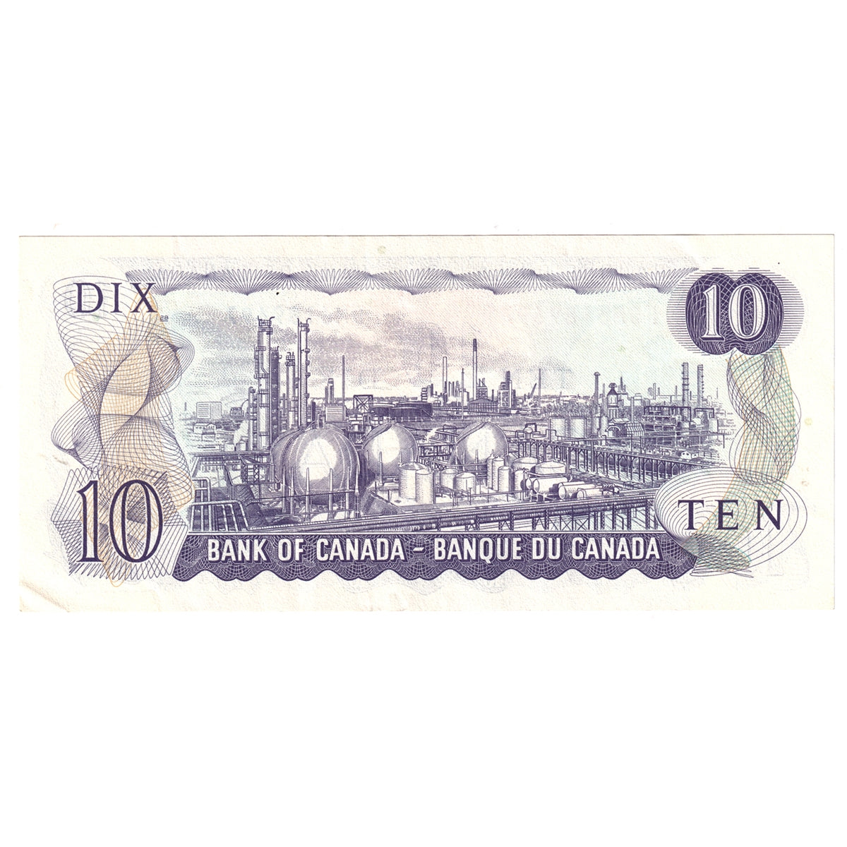 BC-49e 1971 Canada $10 Thiessen-Crow, FDM, Almost Uncirculated (AU50)
