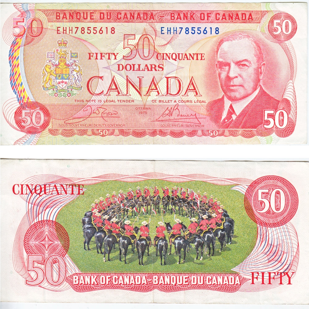 BC-51b 1975 Canada $50 Crow-Bouey, EHH, circ