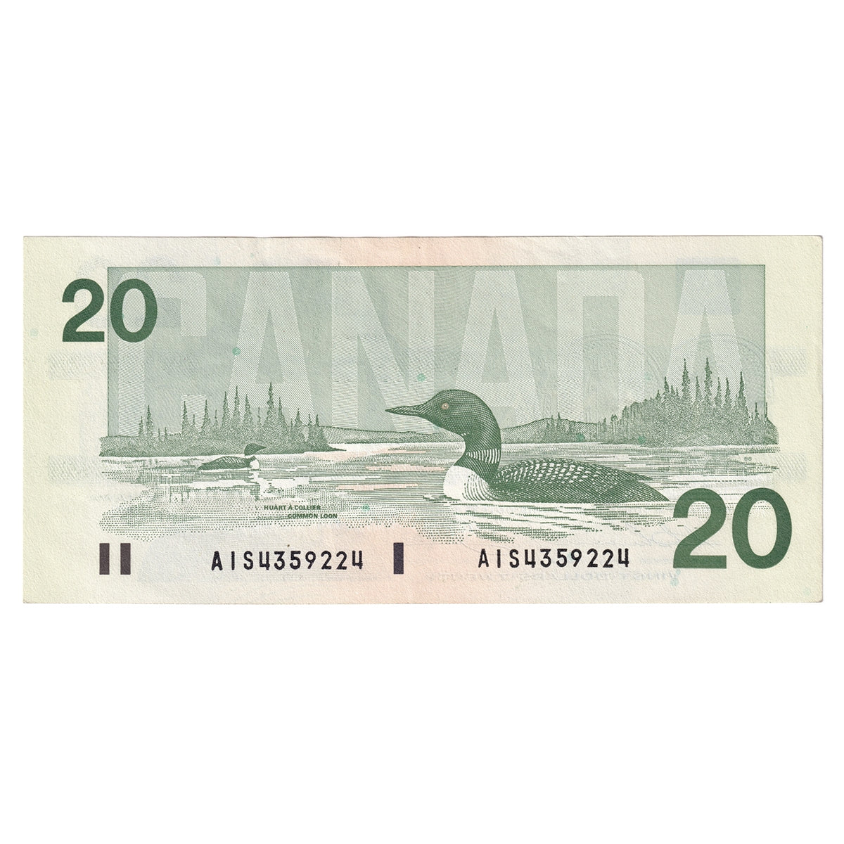 BC-58a-ii 1991 Canada $20 Thiessen-Crow, AIS, CIRC