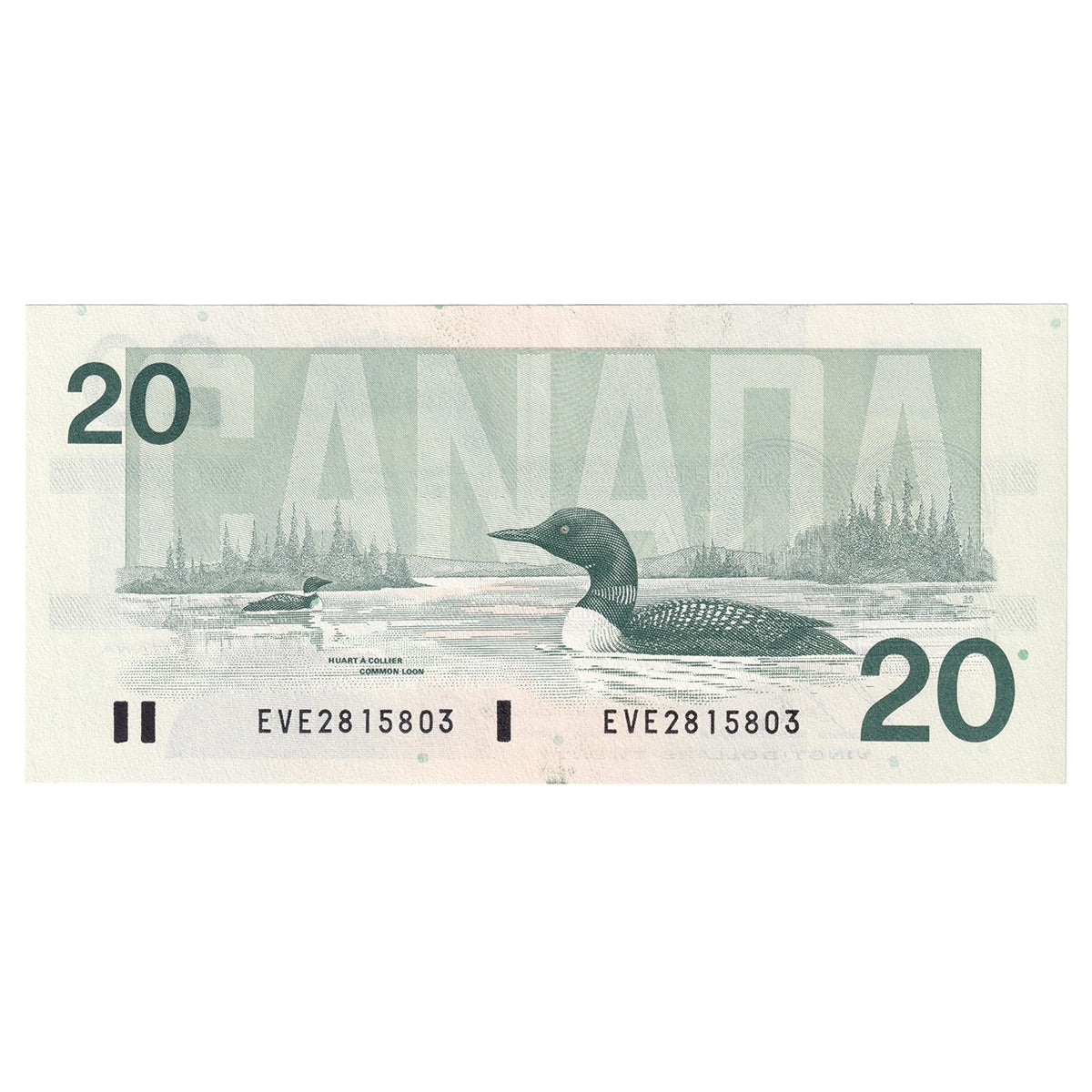 BC-58b 1991 Canada $20 Bonin-Thiessen, EVE, UNC