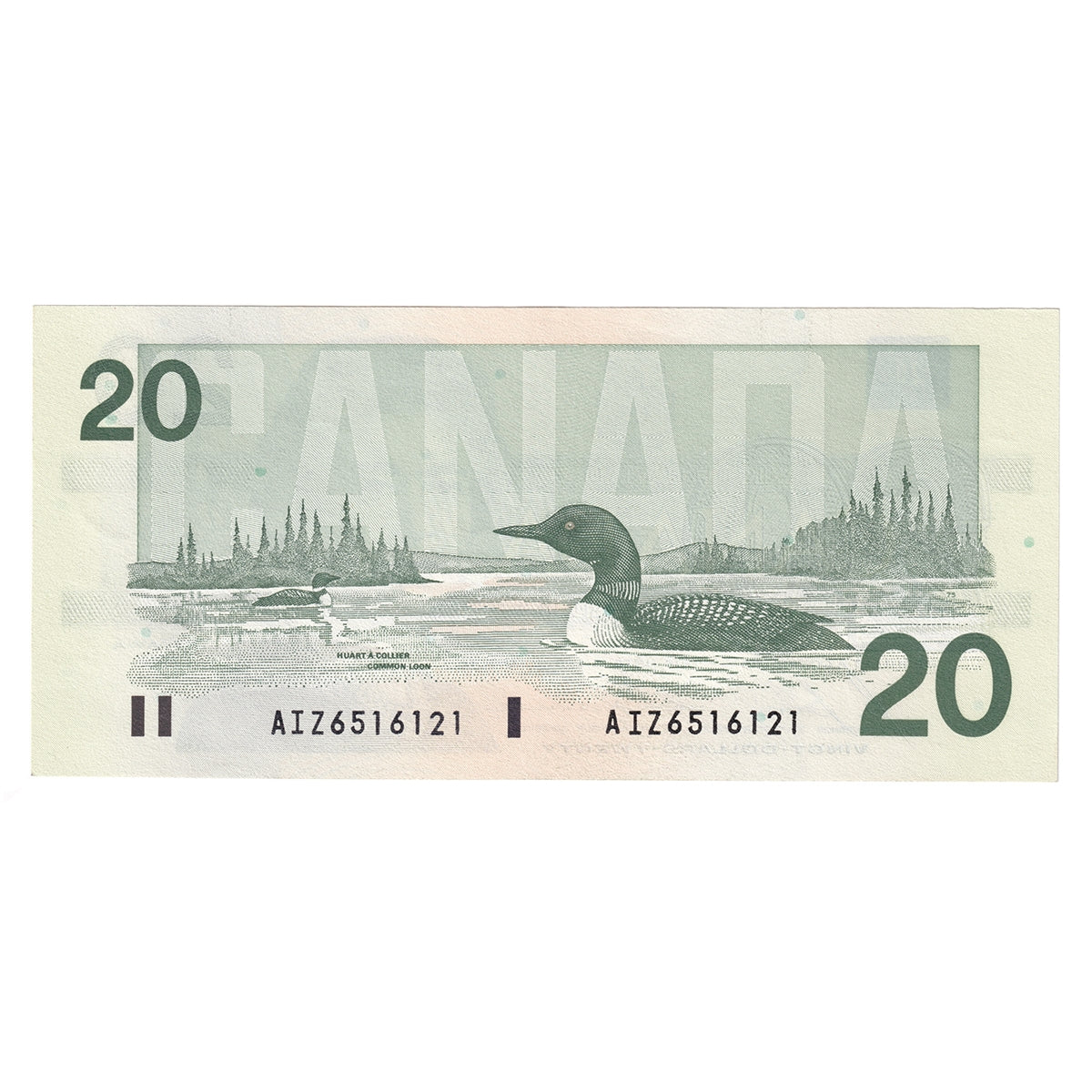 BC-58b-i 1991 Canada $20 Bonin-Thiessen, AIZ, AU-UNC