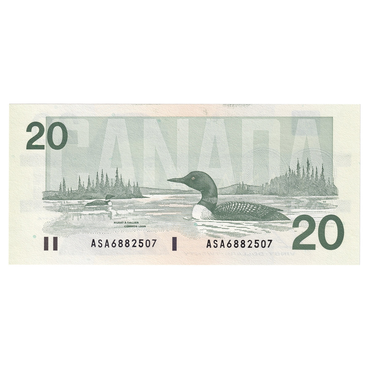 BC-58b-i 1991 Canada $20 Bonin-Thiessen, ASA, CUNC