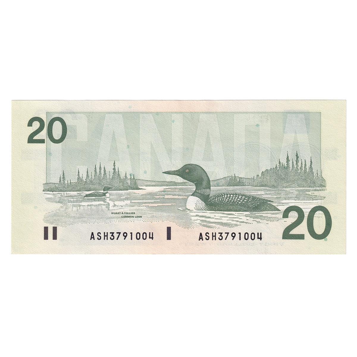 BC-58b-i 1991 Canada $20 Bonin-Thiessen, ASH, AU