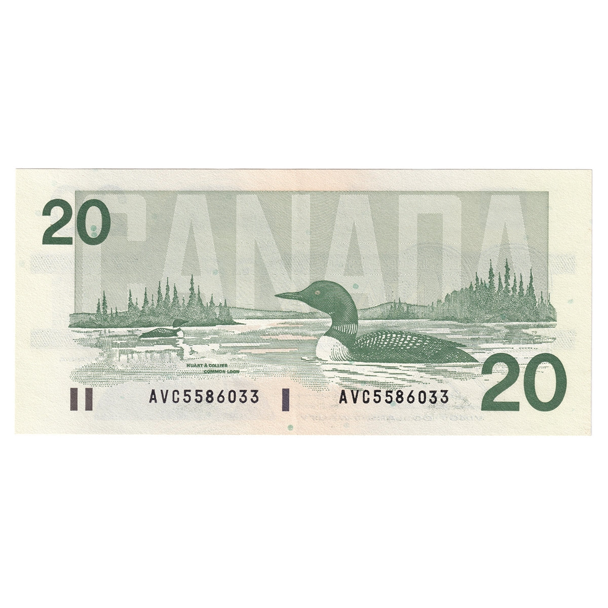 BC-58b-i 1991 Canada $20 Bonin-Thiessen, AVC, AU