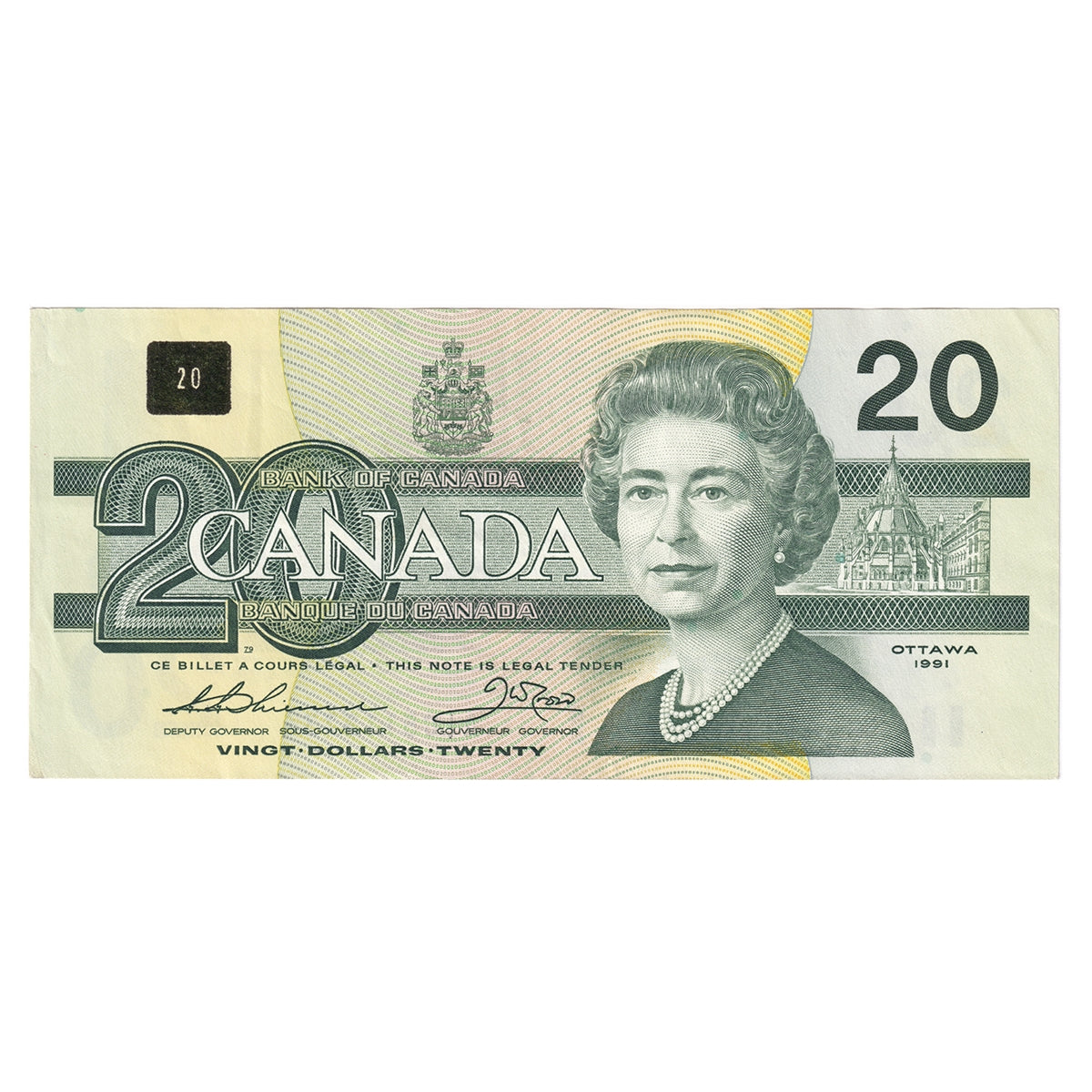 BC-58a-ii 1991 Canada $20 Thiessen-Crow, AIC, AU