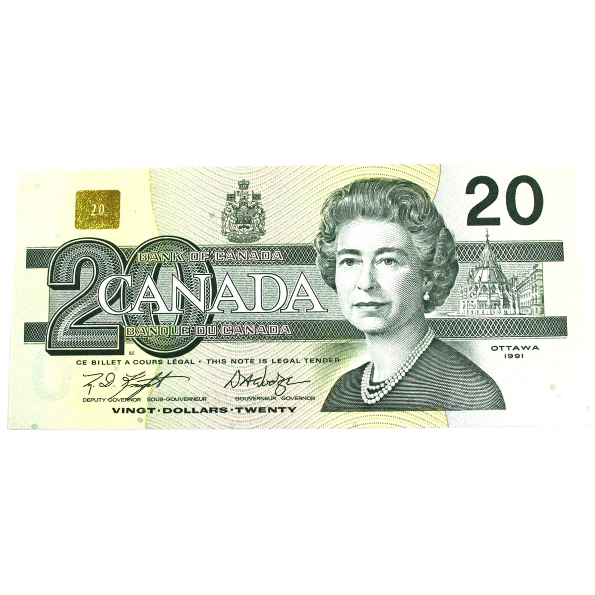 BC-58d-i 1991 Canada $20 Knight-Dodge, AYJ, AU-UNC (AU55)