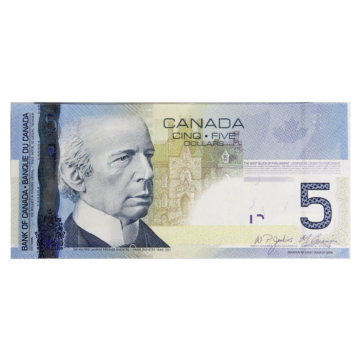 BC-67b 2009 Canada $5 Jenkins-Carney, AAD, AU-UNC (AU55)