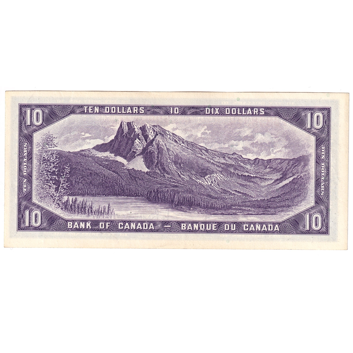 BC-40b 1954 Canada $10 Beattie-Rasminsky, L/T, Almost Uncirculated (AU50)