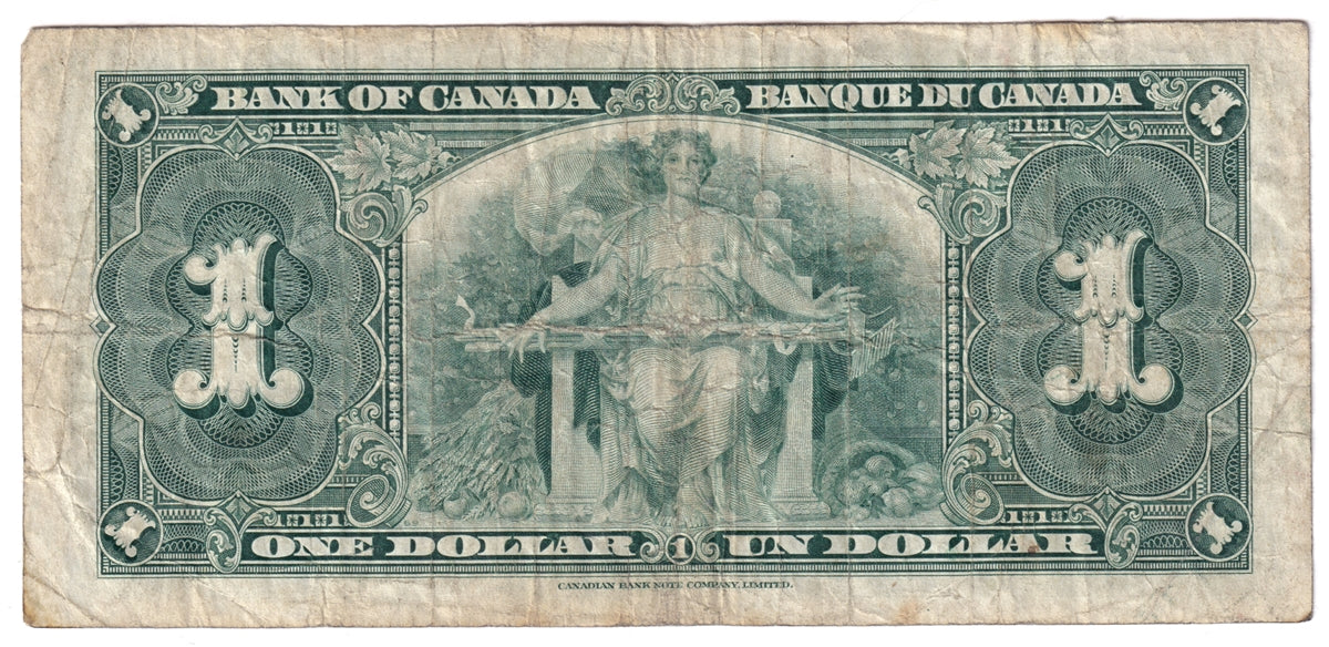 BC-21d 1937 Canada $1 Coyne-Towers, S/N, CIRC