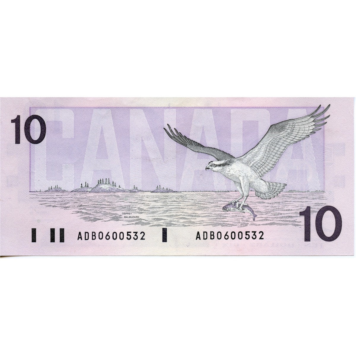 BC-57a 1989 Canada $10 Thiessen-Crow, ADB, AU-UNC (AU55)