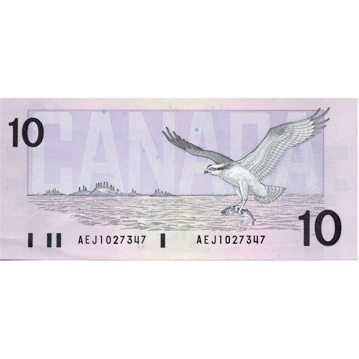 BC-57a 1989 Canada $10 Thiessen-Crow, AEJ, AU-UNC
