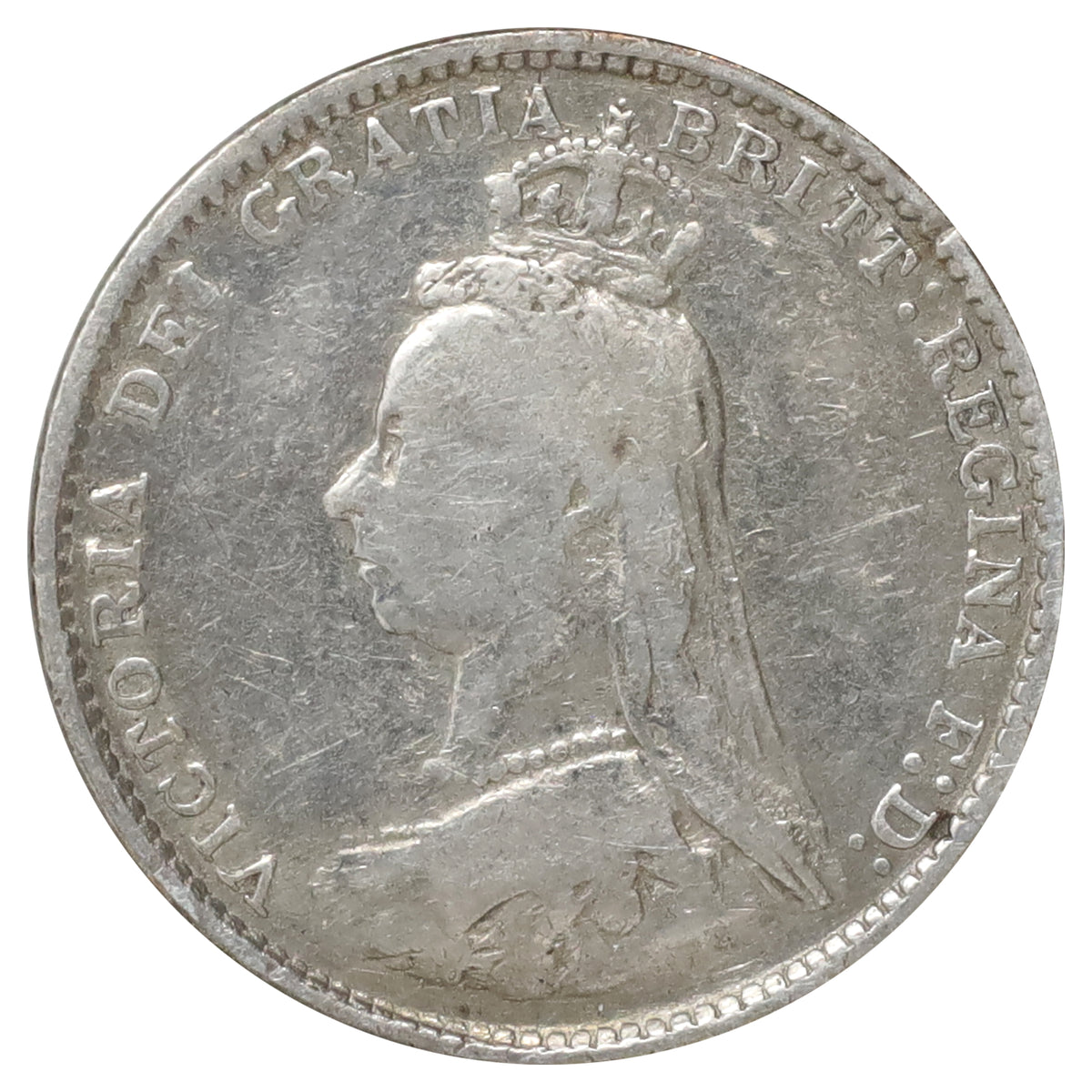 Great Britain 1887 Jubilee 3 Pence Fine (F12)