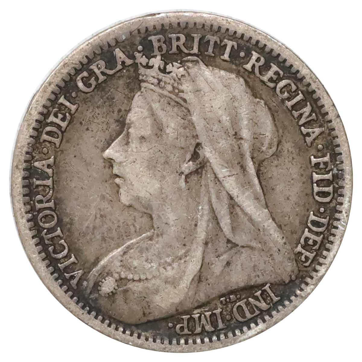 Great Britain 1900 3 Pence Fine (F12)