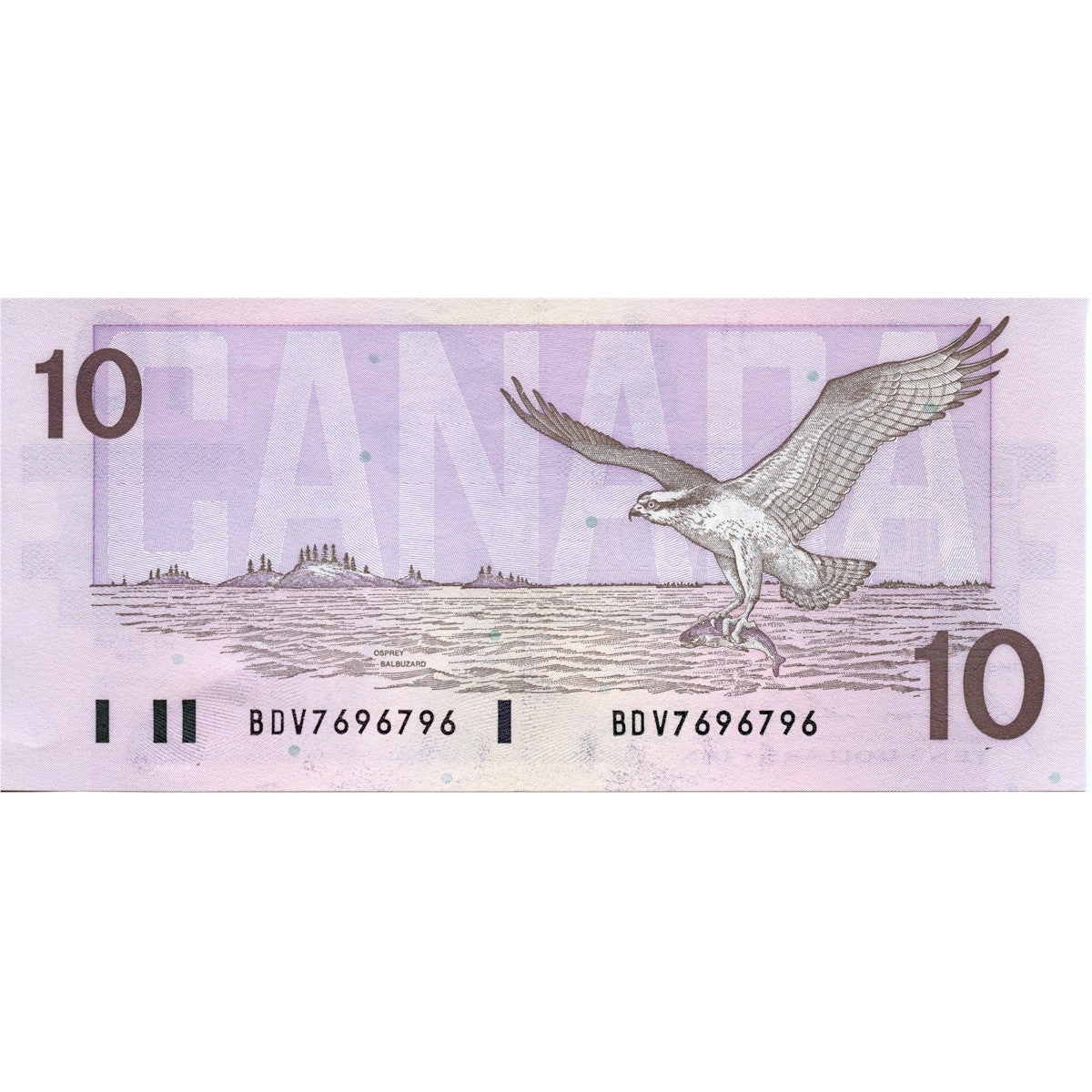BC-57b 1989 Canada $10 Bonin-Thiessen, BDV, Uncirculated (MS60)