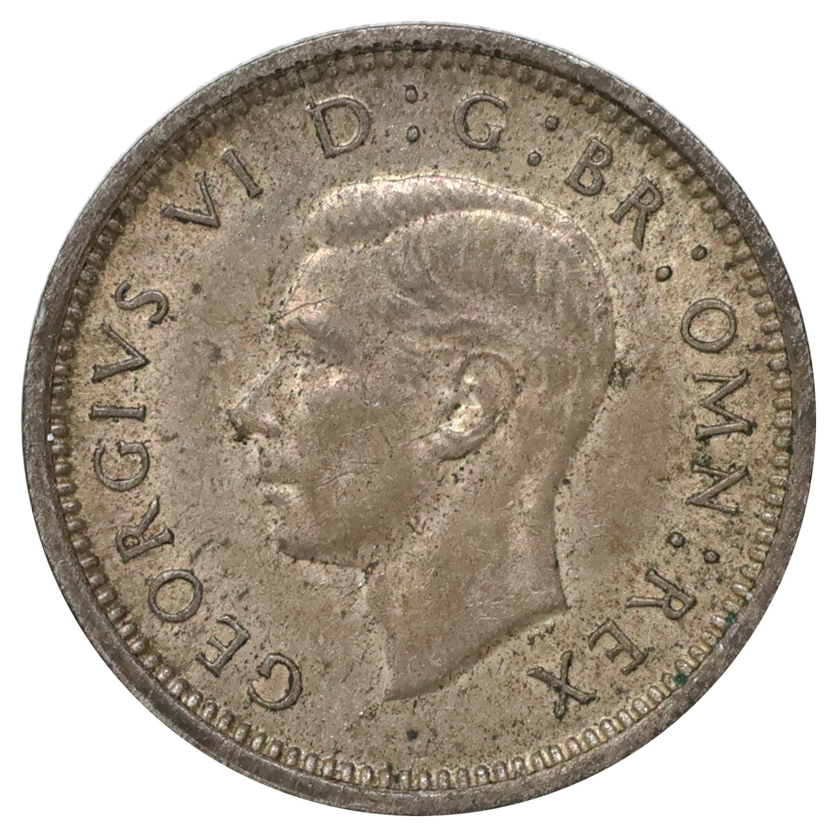 Great Britain 1941 Silver 3 Pence Almost Uncirculated (AU50)