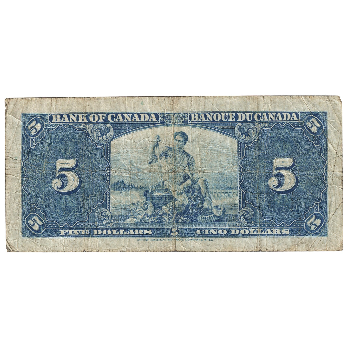 BC-23b 1937 Canada $5 Gordon-Towers, E/C, Very Good (VG8)