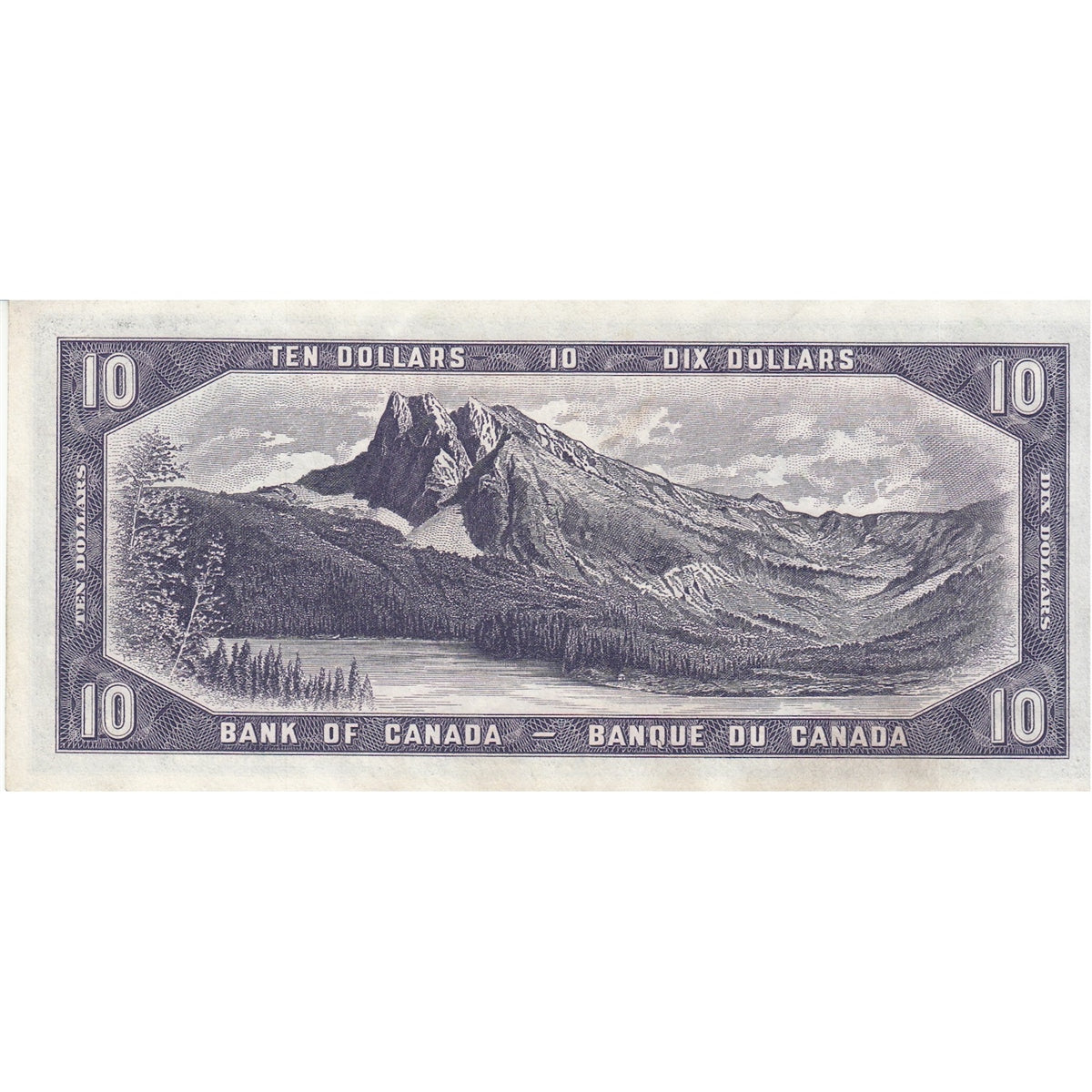 BC-32b 1954 Canada $10 Beattie-Coyne, Devil's Face, H/D, Extra Fine (EF40)