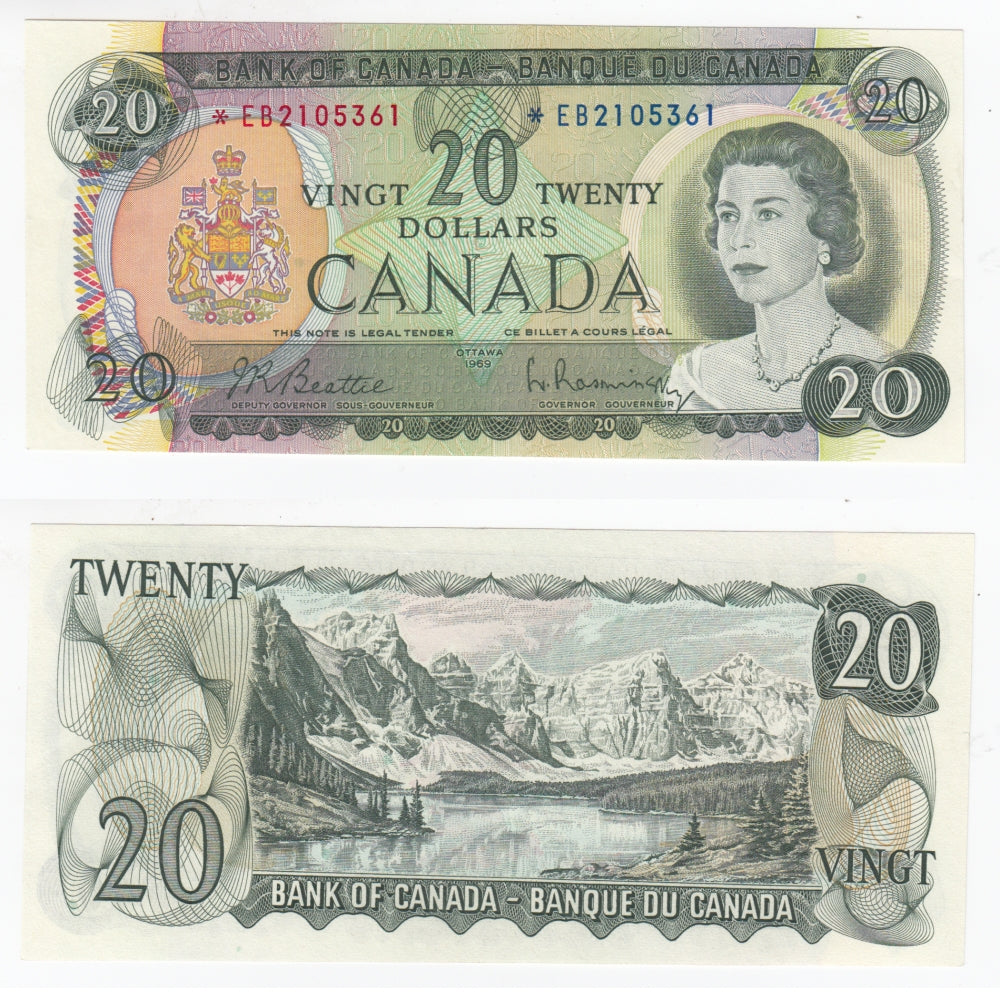 BC-50aA 1969 Canada $20 Beattie-Rasminsky, *EB, EF