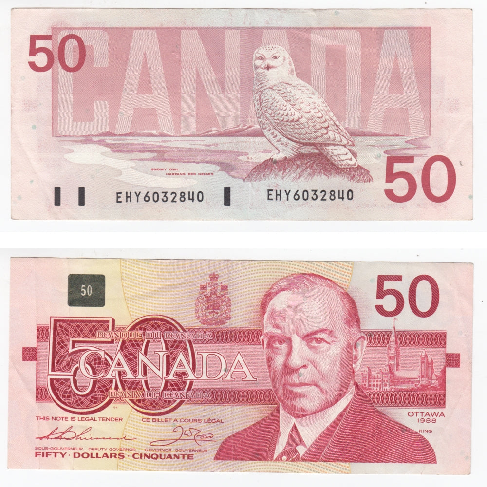 BC-59a 1988 Canada $50 Thiessen-Crow, EHY, circ