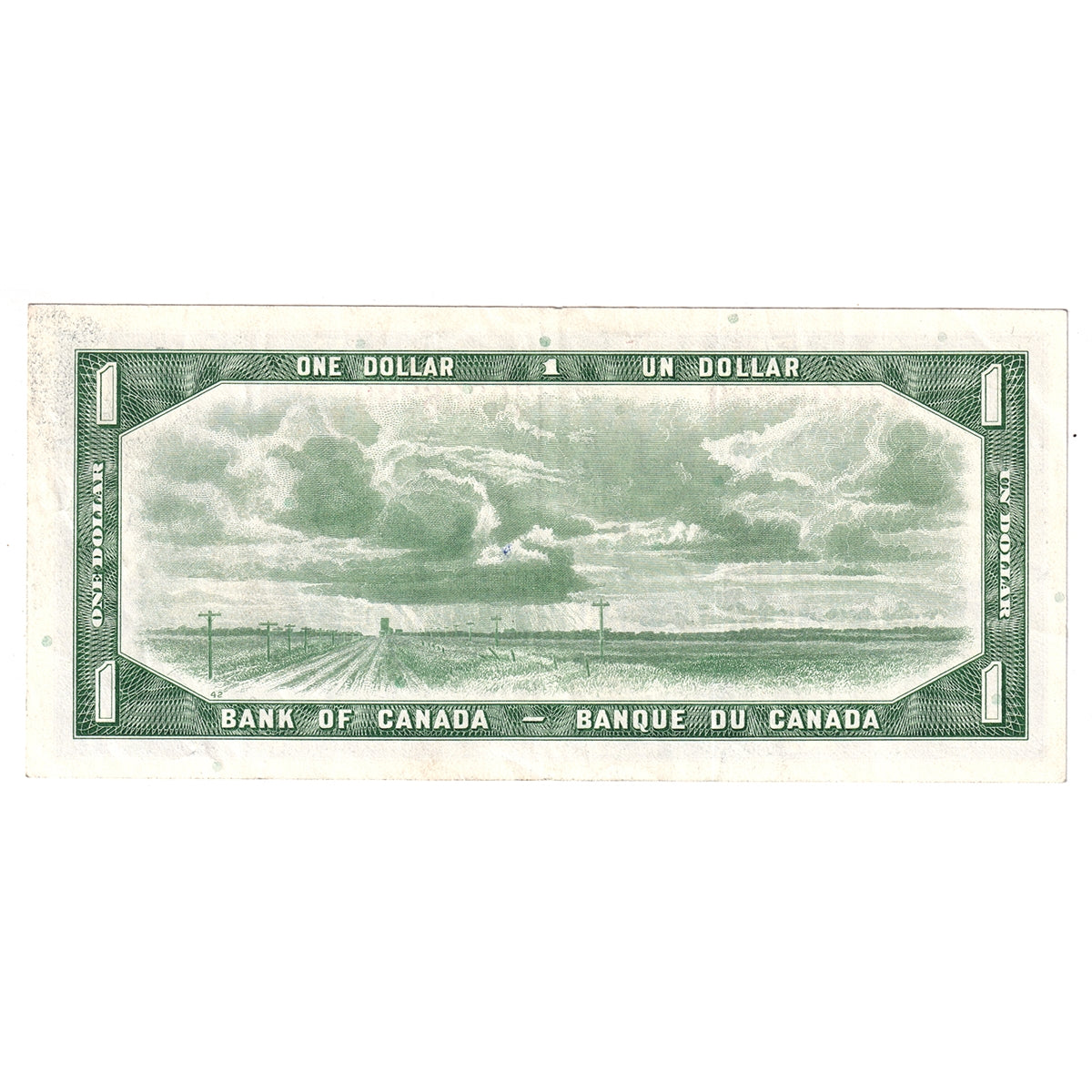 BC-37BA-i 1954 Canada $1 Beattie-Rasminsky, *B/M without FPN, VF-EF