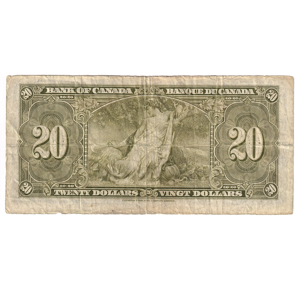 BC-25b 1937 Canada $20 Gordon-Towers, E/E, Circ