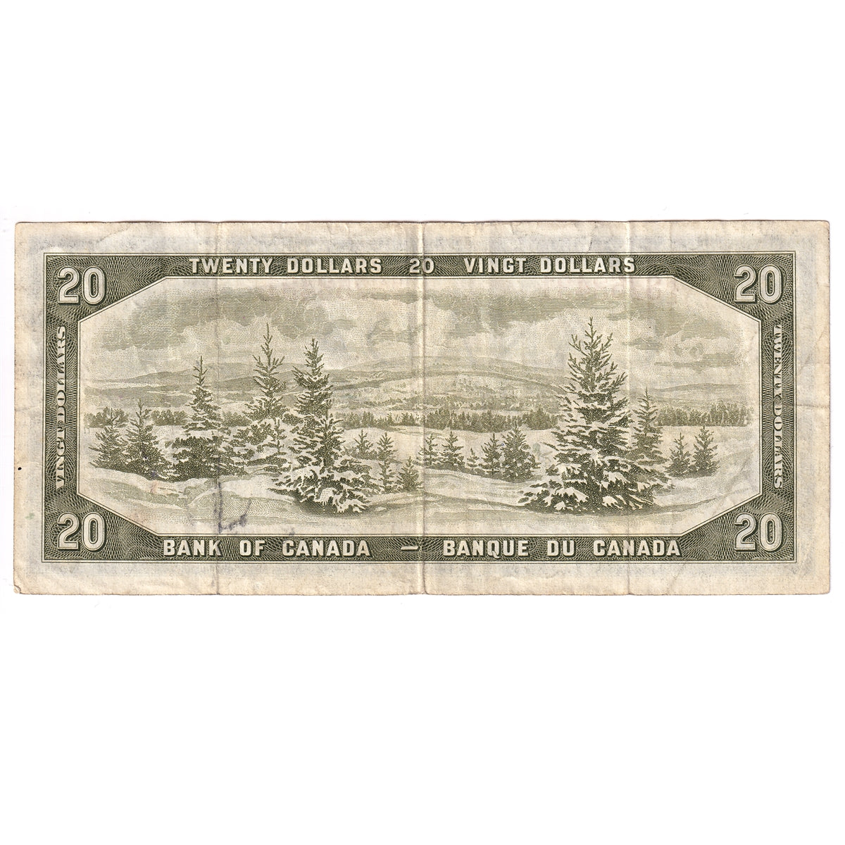 BC-41a 1954 Canada $20 Beattie-Coyne, H/E, F-VF (F15)