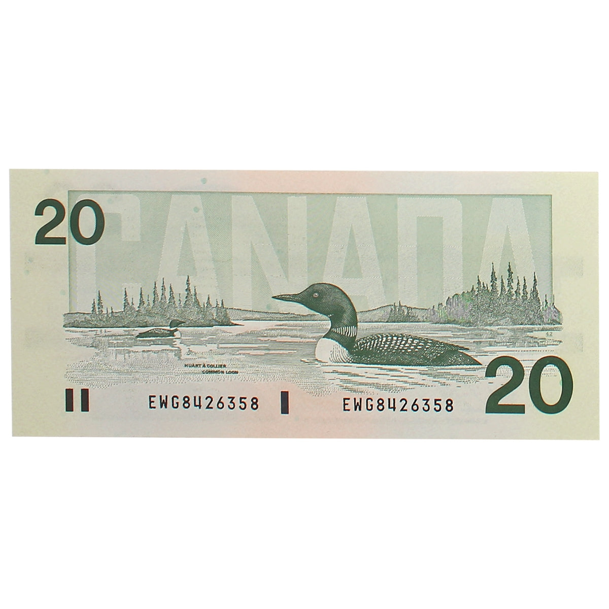 BC-58d 1991 Canada $20 Knight-Dodge, EWG, AU-UNC
