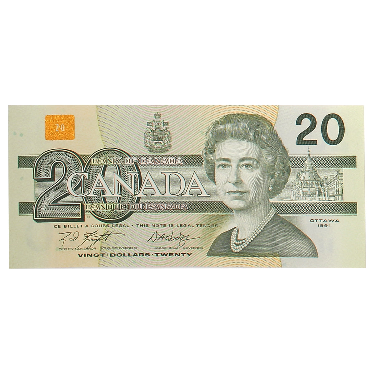 BC-58d 1991 Canada $20 Knight-Dodge, EWG, AU