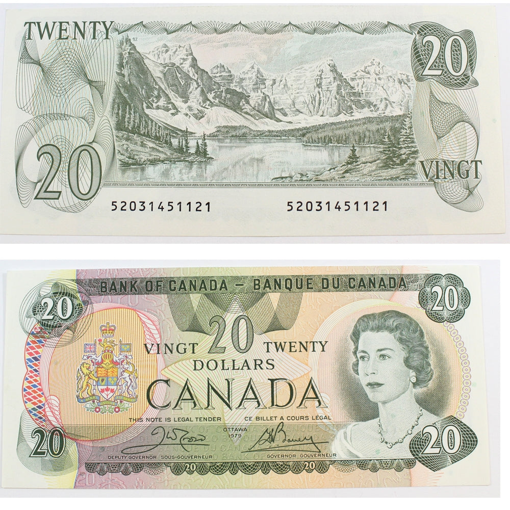 BC-54b 1979 Canada $20 Crow-Bouey, Lithographed, Uncirculated (MS60)