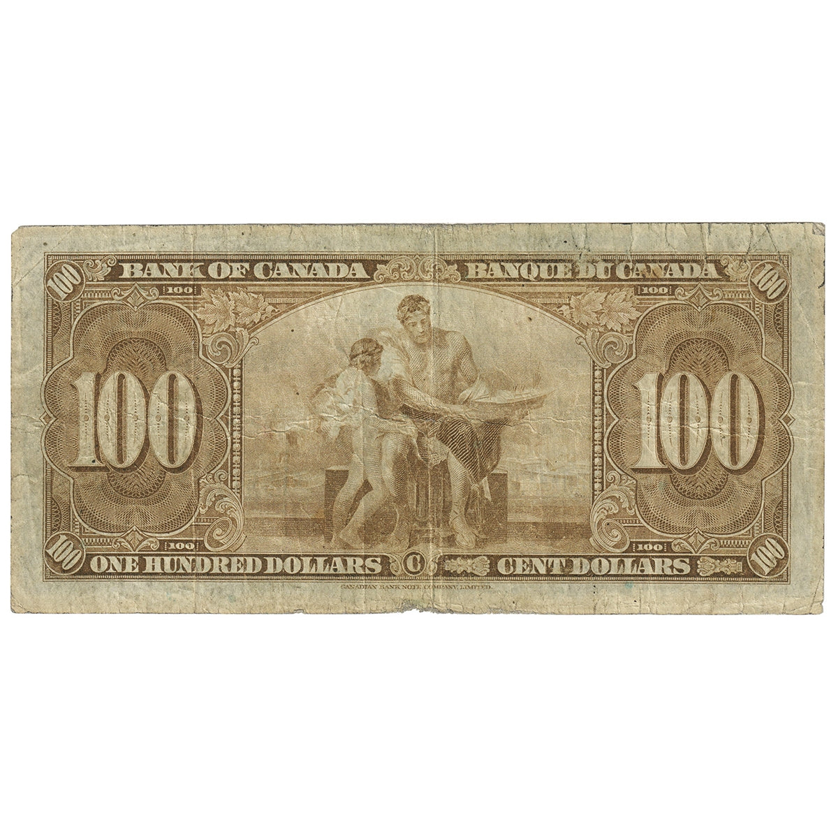 BC-27b 1937 Canada $100 Gordon-Towers, B/J, Fine (F12)