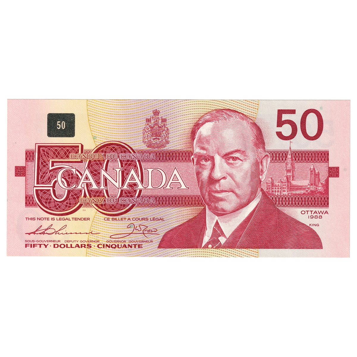 BC-59a 1988 Canada $50 Thiessen-Crow, FHA, UNC