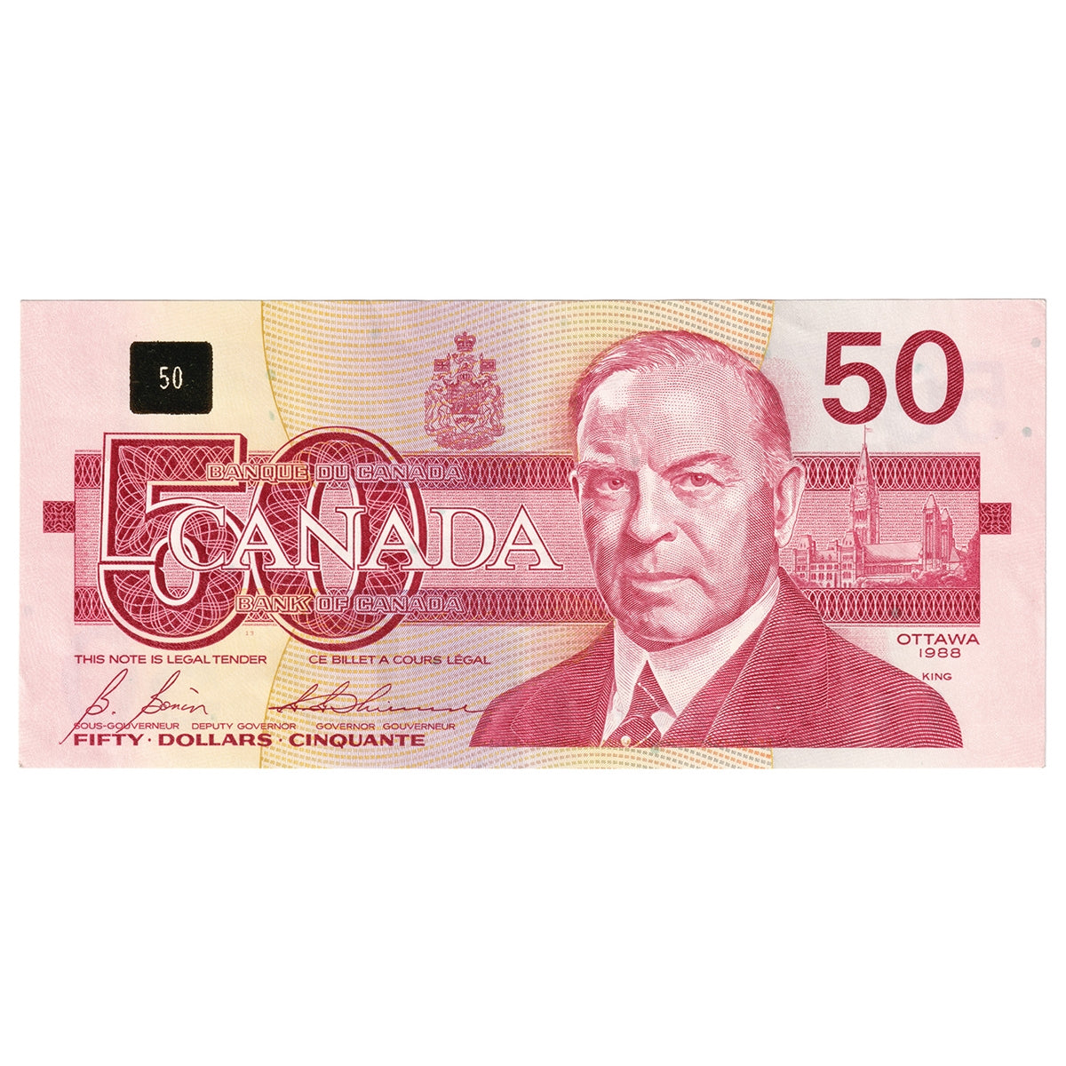 BC-59b 1988 Canada $50 Bonin-Thiessen, FHM, EF-AU (EF45)