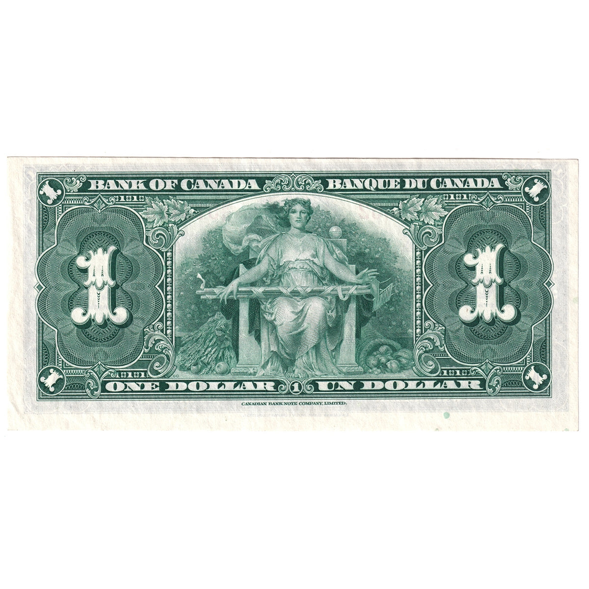 BC-21d 1937 Canada $1 Coyne-Towers, W/M, AU-UNC