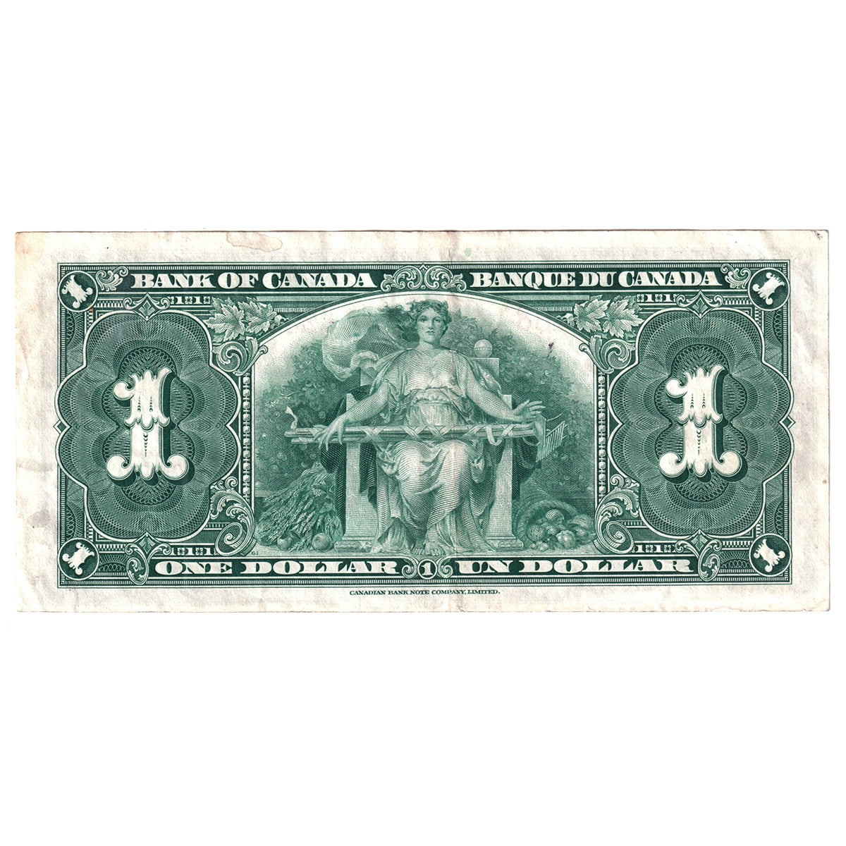BC-21d 1937 Canada $1 Coyne-Towers, W/M, EF-AU