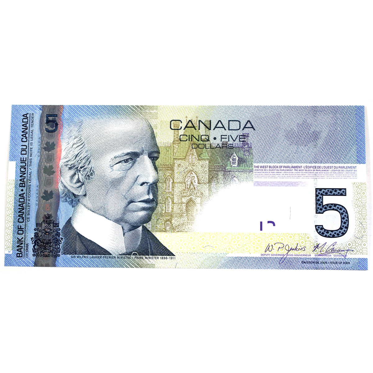 BC-67b 2009 Canada $5 Jenkins-Carney, AAR, Choice Uncirculated (CUNC63)