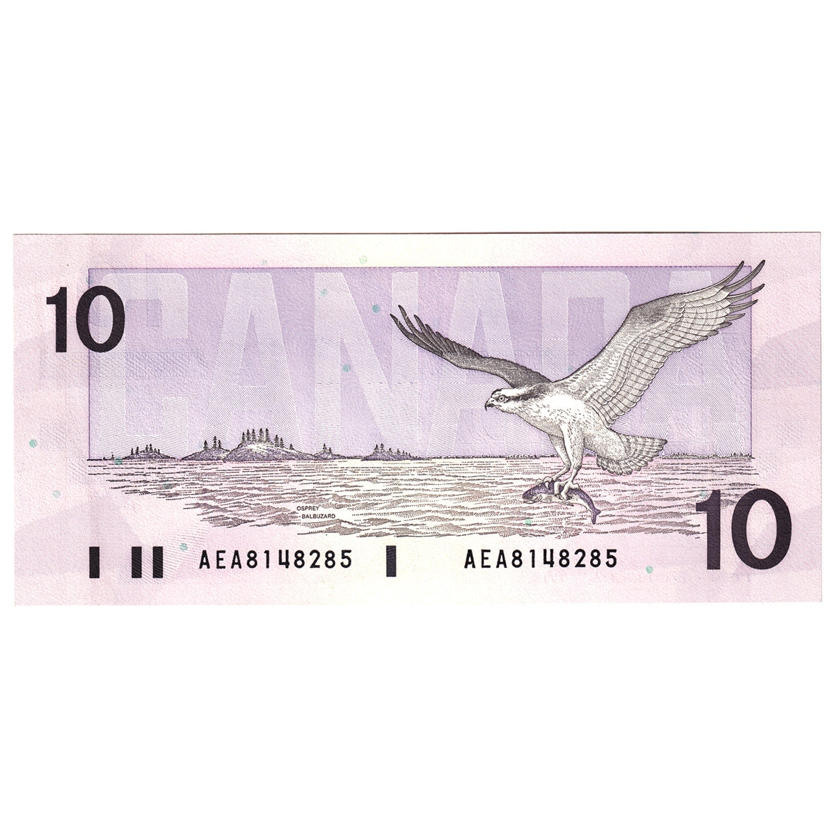BC-57a 1989 Canada $10 Thiessen-Crow, AEA, AU-UNC