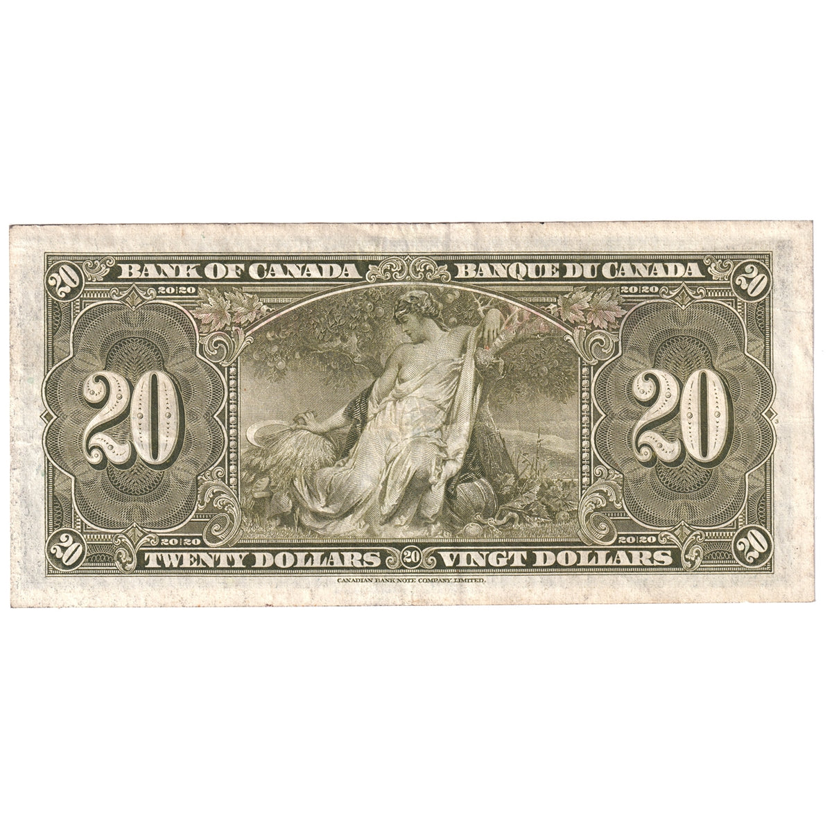 BC-25b 1937 Canada $20 Gordon-Towers, E/E, Extra Fine (EF40)
