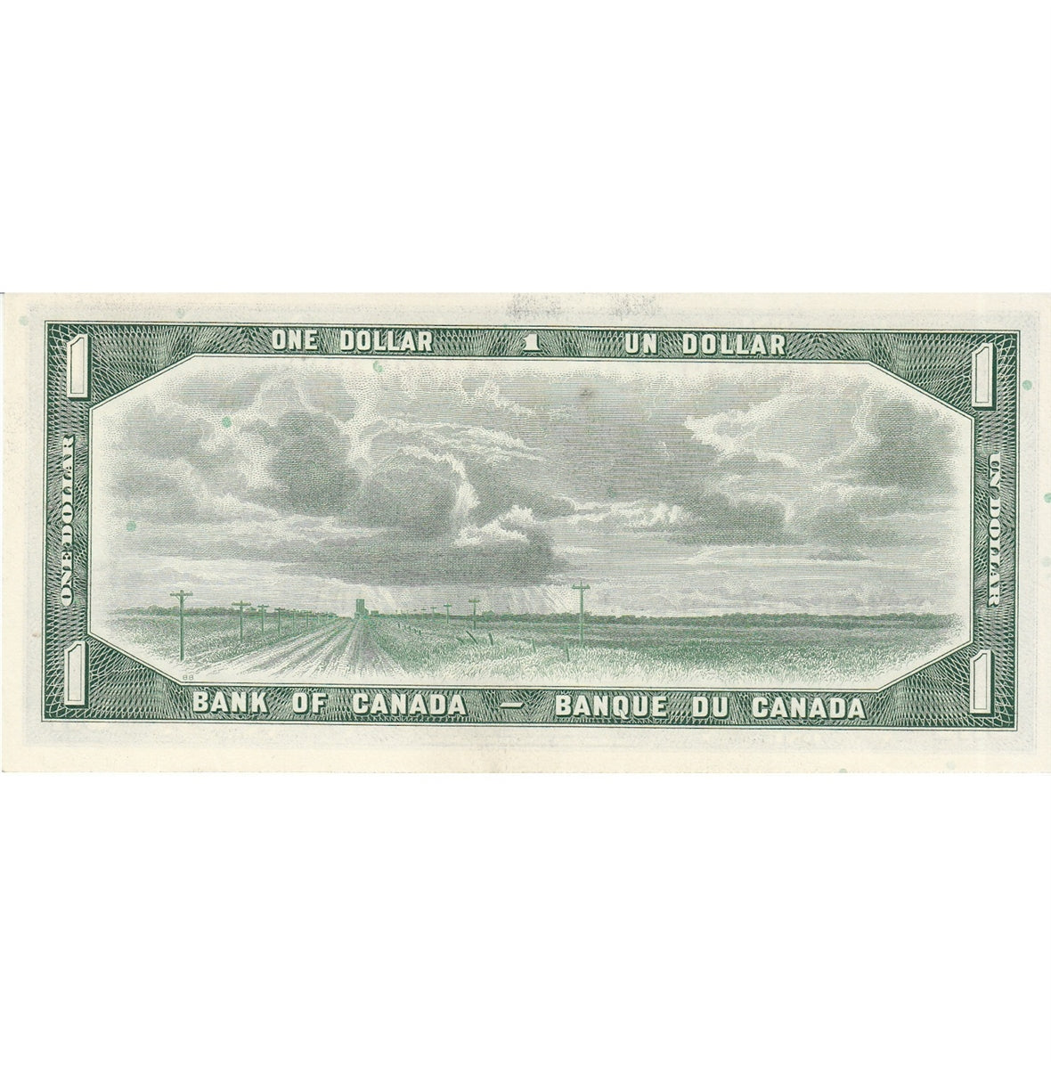 BC-37b 1954 Canada $1 Beattie-Rasminsky, R/N, Almost Uncirculated (AU50)