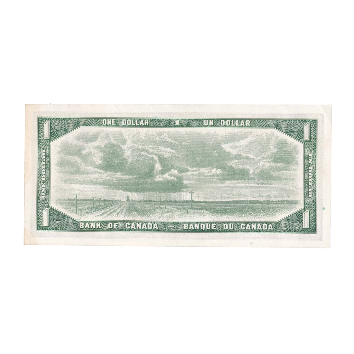 BC-37b-i 1954 Canada $1 Beattie-Rasminsky, L/M, AU-UNC (AU55)