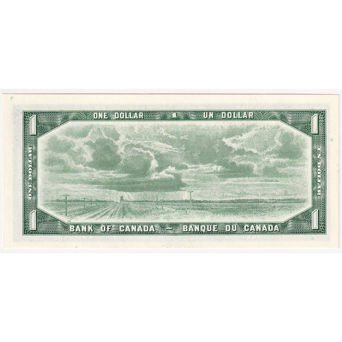 BC-37b-i 1954 Canada $1 Beattie-Rasminsky, V/Z, CUNC