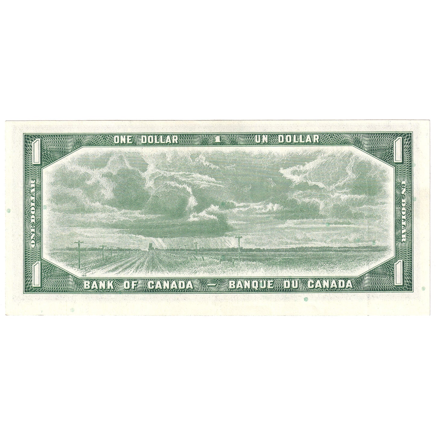 BC-37b-i 1954 Canada $1 Beattie-Rasminsky, Y/Z, Almost Uncirculated (AU50)