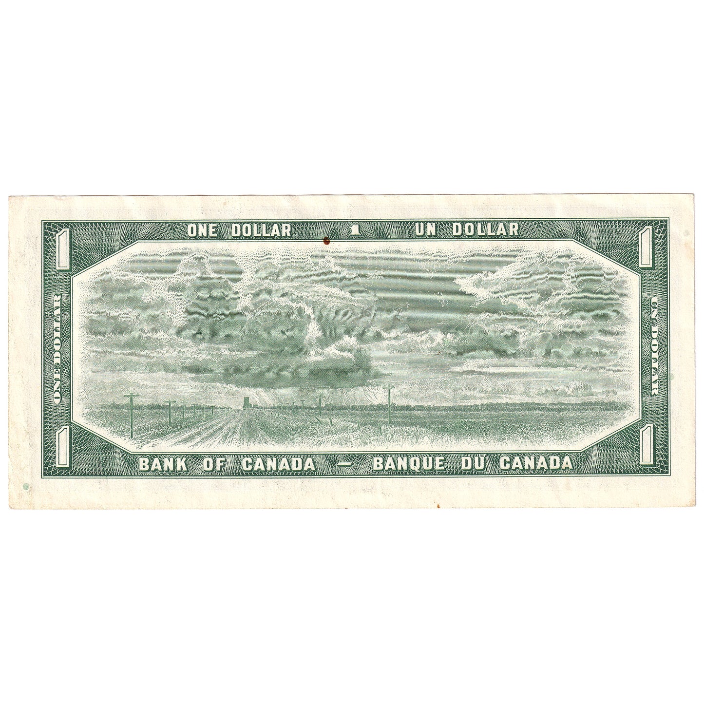 BC-37b-i 1954 Canada $1 Beattie-Rasminsky, Z/Z, Almost Uncirculated (AU50)